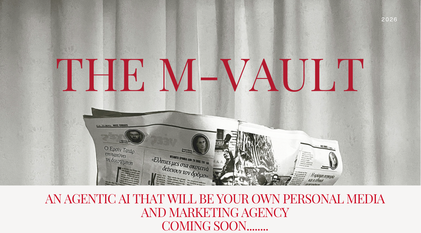 M-Vault is an Agentic AI that will be your own personal media and marketing agency. Coming soon......